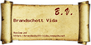 Brandschott Vida névjegykártya